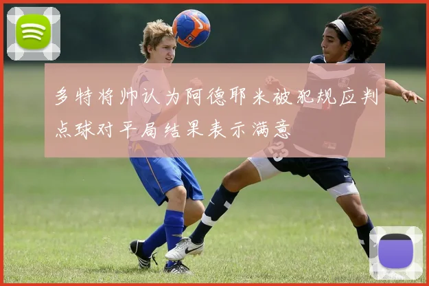 多特将帅认为阿德耶米被犯规应判点球对平局结果表示满意